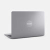 spacegray with silver "Shhh" reusable macbook sticker tabtag on a laptop