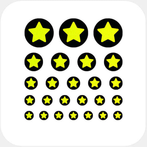 yellow neon "Star" reusable privacy sticker set CamTag