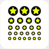 yellow neon "Star" reusable privacy sticker set CamTag