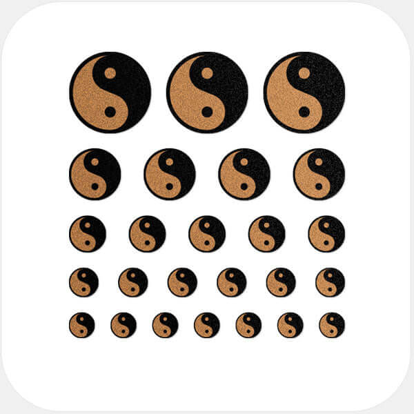 reusable camera cover sticker set with 25 pieces for phones laptops tablets and desktops – copper Yin & Yang CamTag