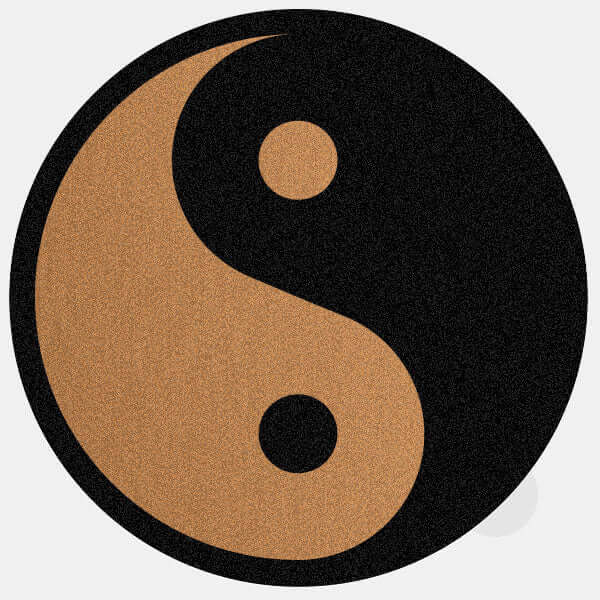 copper yin & yang reusable macbook sticker tabtag