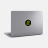 neon yellow "YouGotThis" reusable macbook sticker tabtag on a mac