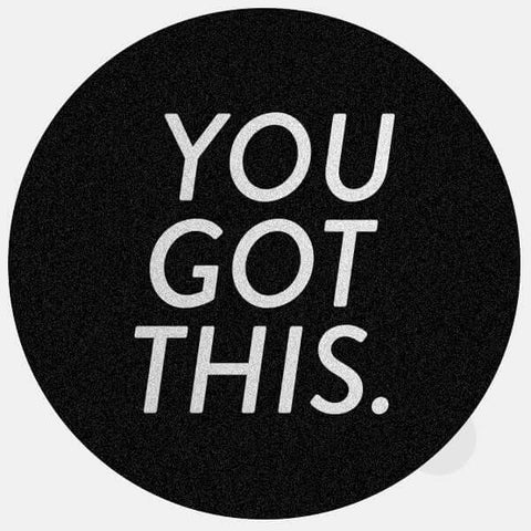 silver "YouGotThis" reusable macbook sticker tabtag