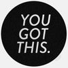 silver "YouGotThis" reusable macbook sticker tabtag