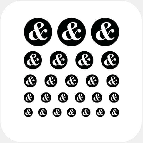 black "ampersand" reusable privacy sticker set CamTag