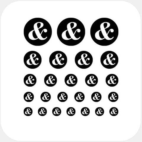 dark "ampersand" reusable privacy sticker set CamTag
