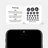 silver "ampersand" reusable privacy sticker CamTag on phone