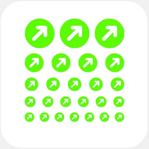 webcam privacy cover set for digital privacy with multiple sizes for laptops tablets and smartphones – neon green Arrow