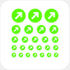 neon green "arrow" reusable privacy sticker set CamTag