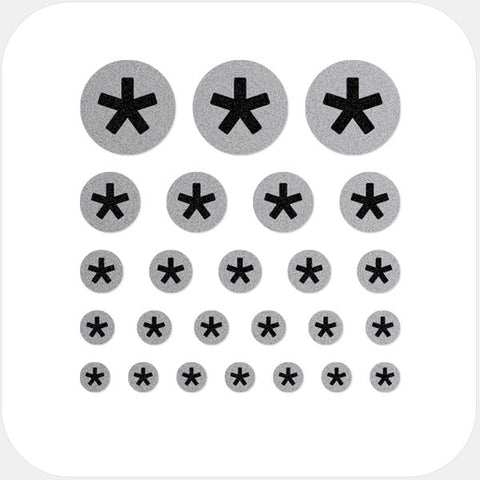 spacegray "asterisk" reusable privacy sticker set CamTag