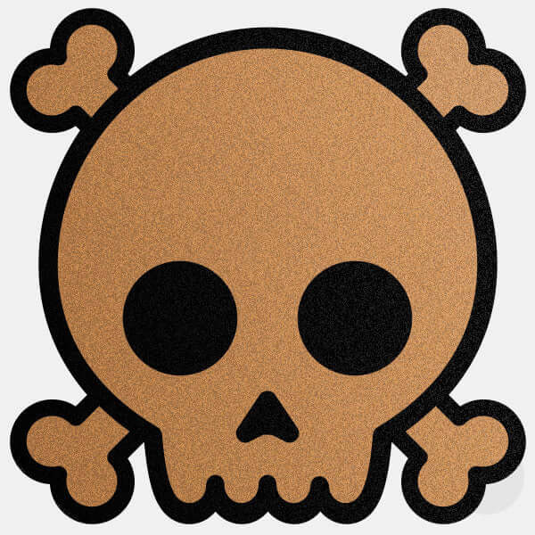 Copper Skull Reusable MacBook Sticker | TabTag