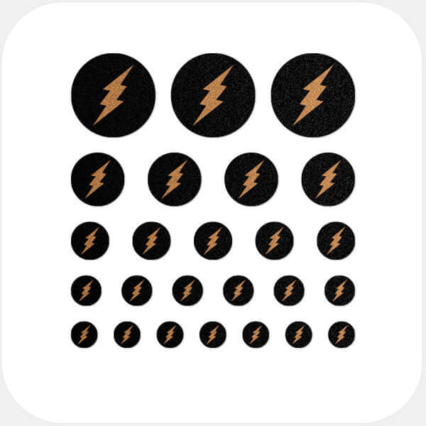 reusable camera blocker sticker set with 25 pieces in multiple sizes for phones laptops tablets and desktop computers – copper Flash CamTag