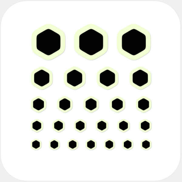 reusable camera privacy sticker set with multiple sizes for laptops tablets and smartphones – luminescent day Hexagon CamTag