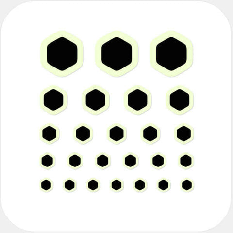 luminescent day "hexagon" reusable privacy sticker set CamTag