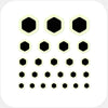 luminescent day "hexagon" reusable privacy sticker set CamTag