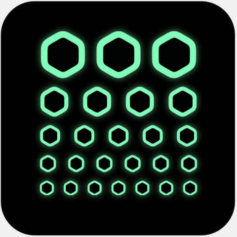 luminescent night "hexagon" reusable privacy sticker set CamTag