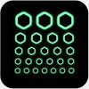 luminescent night "hexagon" reusable privacy sticker set CamTag