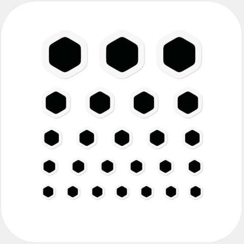 dark "hexagon" reusable privacy sticker set CamTag