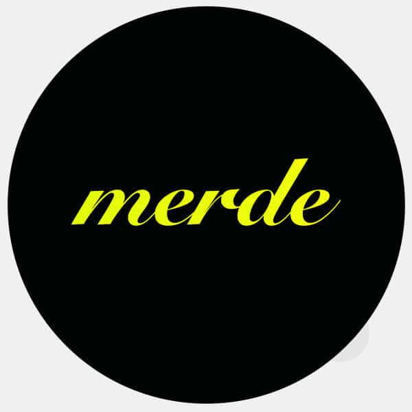 neon yellow merde reusable macbook sticker tabtag