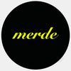 neon yellow "merde" reusable macbook sticker tabtag
