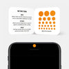 "neon orange" reusable privacy sticker CamTag on phone