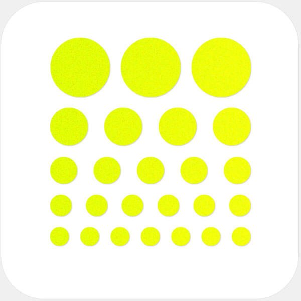 Reusable Webcam Cover set with 25 pieces in 5 sizes for phones laptops tablets and desktops – neon yellow Solid Color CamTag 