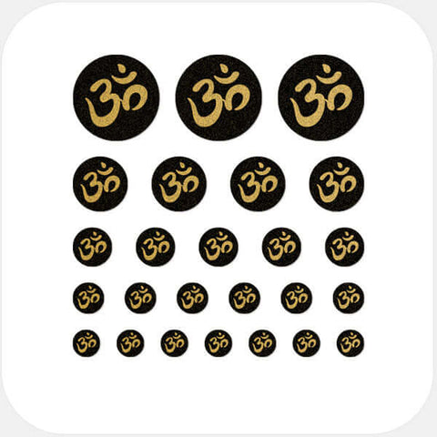 golden "om" reusable privacy sticker set CamTag