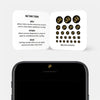 golden "om" reusable privacy sticker CamTag on phone