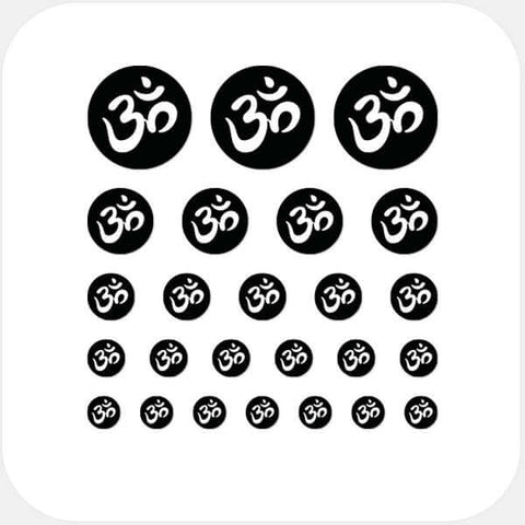 golden "om" reusable privacy sticker set CamTag