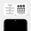 silver "om" reusable privacy sticker CamTag on phone