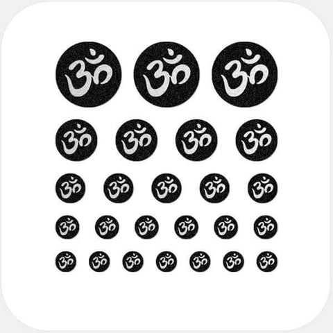 silver "om" reusable privacy sticker set CamTag