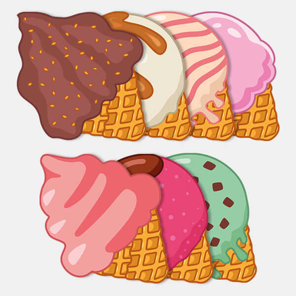stacked ice cream pack reusable macbook sticker tabtag