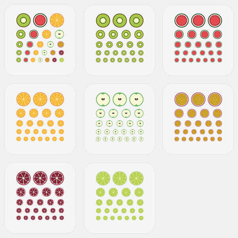 "fruit pack" reusable privacy sticker set CamTag