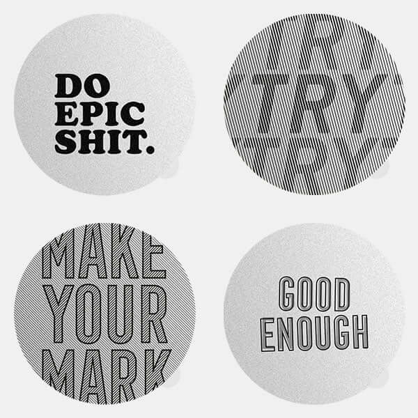 inspirational silver pack reusable macbook sticker tabtag