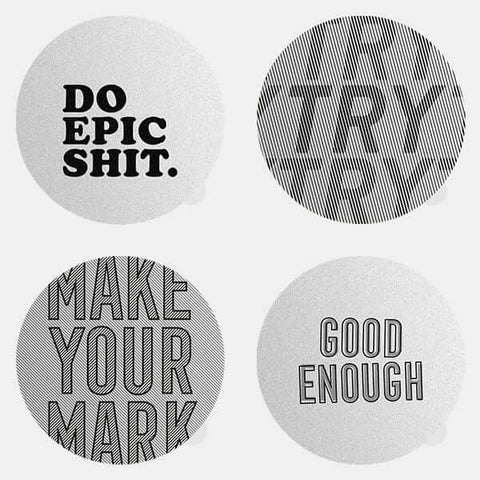 "inspirational silver pack" reusable macbook sticker tabtag