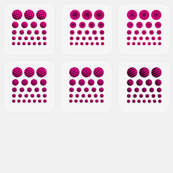 neon pink patterns pack reusable privacy sticker set CamTag
