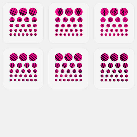 neon pink "patterns pack" reusable privacy sticker set CamTag