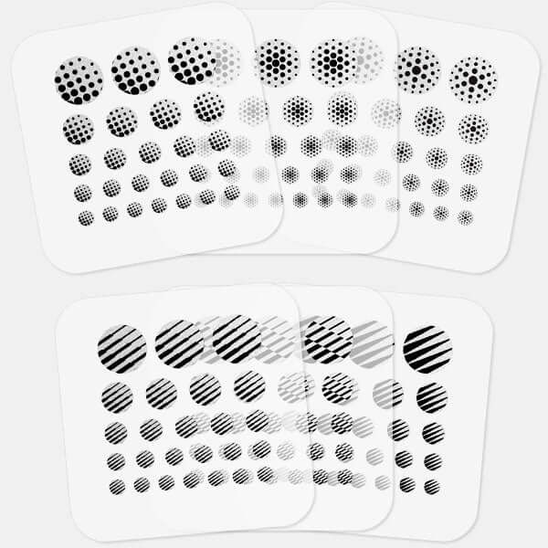 silver stacked patterns pack reusable privacy sticker set CamTag