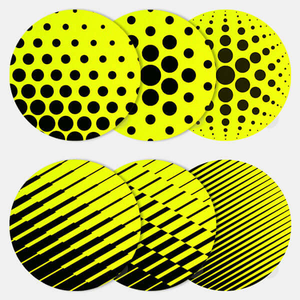 neon yellow stacked patterns pack reusable macbook sticker tabtag