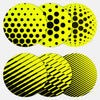 neon yellow stacked "patterns pack" reusable macbook sticker tabtag