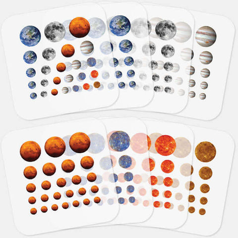 stacked "planet pack"  reusable privacy sticker set CamTag