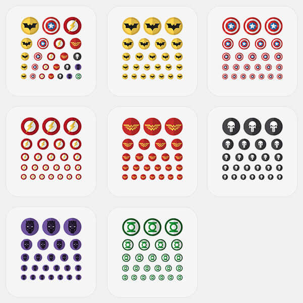 superhero pack reusable privacy sticker set CamTag