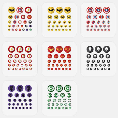 "superhero pack" reusable privacy sticker set CamTag