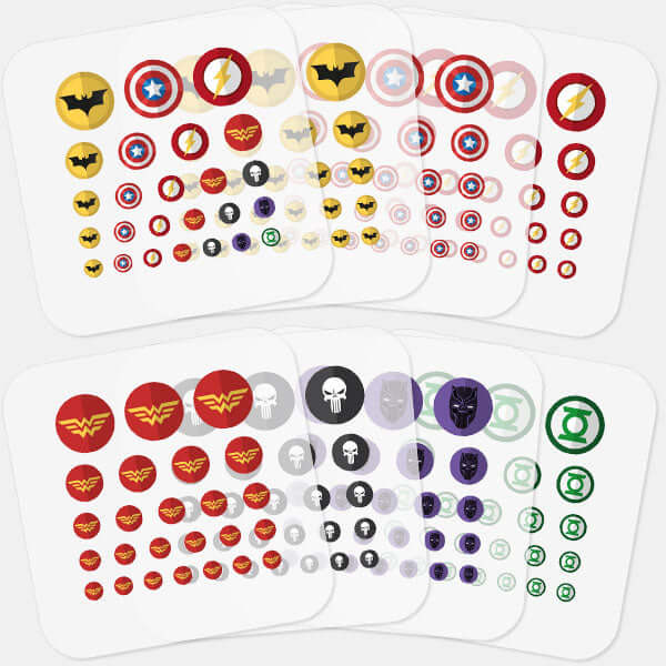 stacked superhero pack reusable privacy sticker set CamTag
