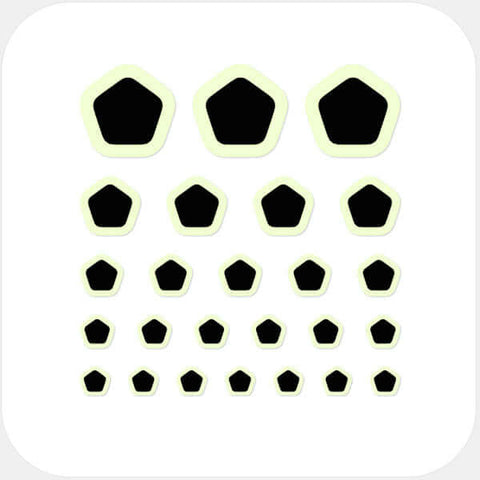 luminescent day "pentagon" reusable privacy sticker set CamTag