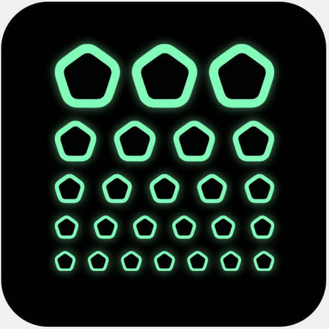 luminescent night "pentagon" reusable privacy sticker set CamTag