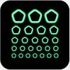 luminescent night "pentagon" reusable privacy sticker set CamTag