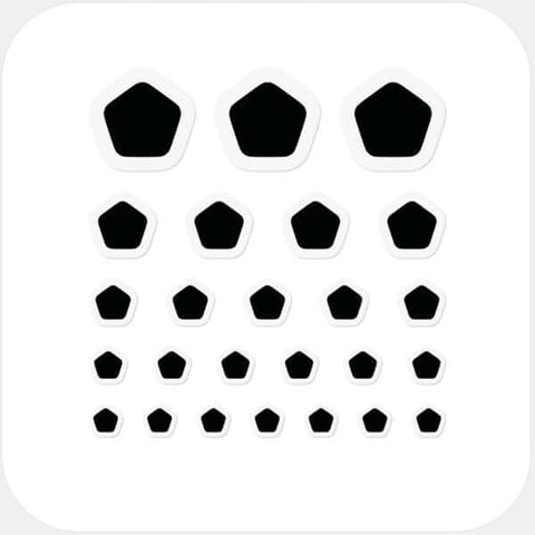 dark "pentagon" reusable privacy sticker set CamTag