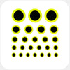 neon yellow "ring" reusable privacy sticker set CamTag