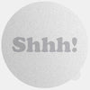 silver with spacegray "Shhh" reusable macbook sticker tabtag